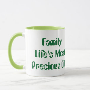 Familie, Leben Wertvolle Geschenke Green Combo Kaf Tasse