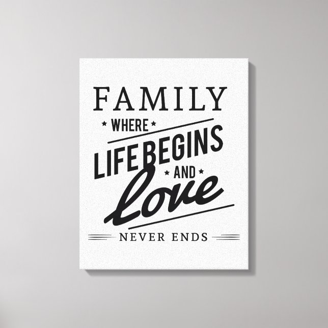 Familie Leinwanddruck (Vorderseite)