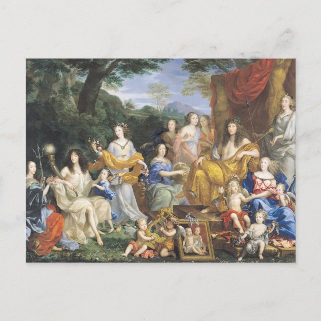 Familie Ludwig XIV 1670 2 Postkarte (Vorderseite)