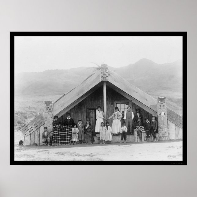 Familie Maori Neuseeland 1917 Poster (Vorne)