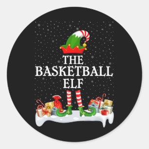 Familie Matching Gruppe Weihnachten Der Basketball Runder Aufkleber