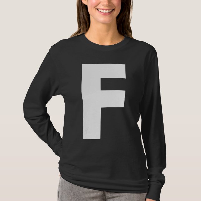Familie Matching Halloween Karneval Letter F Capit T-Shirt (Vorderseite)