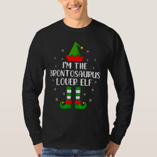 Familie Matching Ich bin der Brontosaurus Elf Chri T-Shirt