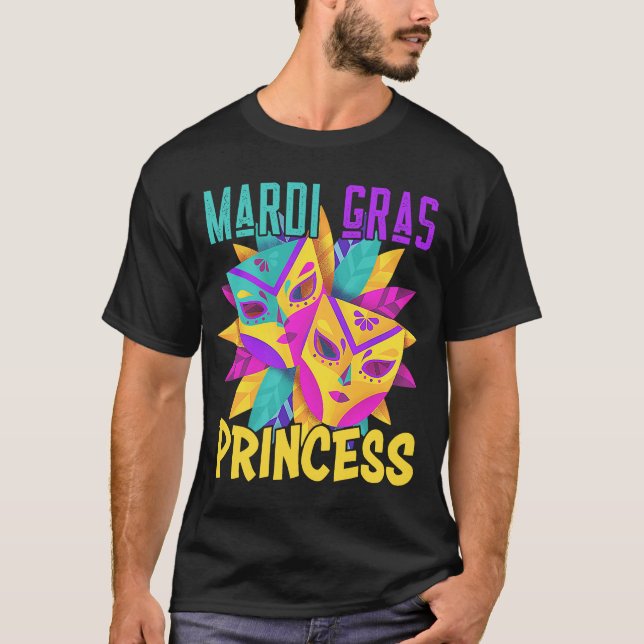Familie Matching Mardi Gras Princess Karneval Cost T-Shirt (Vorderseite)