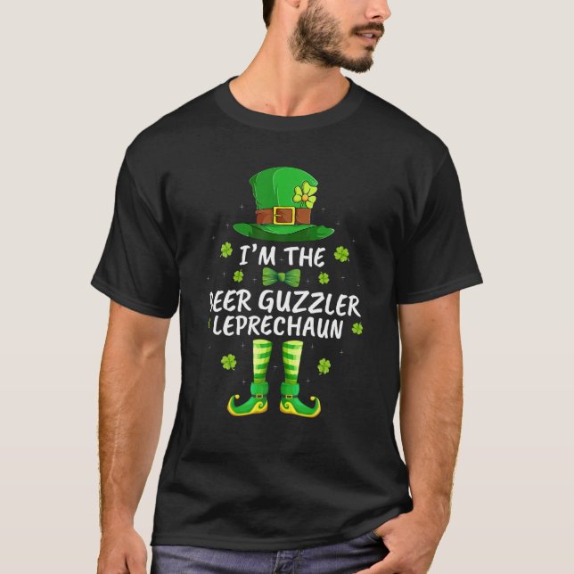 Familie Matching the Ber Guzzler Leprechaun St Pat T-Shirt (Vorderseite)