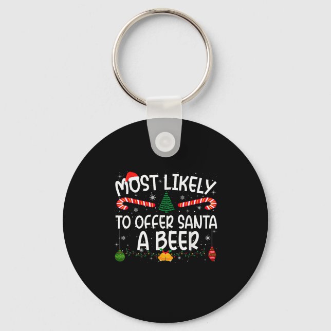 Familie Matching Weihnachten am ehesten zu bieten  Schlüsselanhänger (Vorderseite)