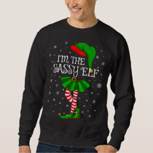 Familie Matching Women Girls Ich bin der Sassy Elf Sweatshirt
