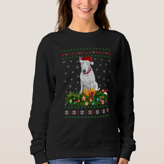 Familie Matching Xmas Lighting Ugly Rat Terrier Do Sweatshirt (Vorderseite)