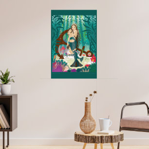 Familie Mermaid (Brunettes) Poster