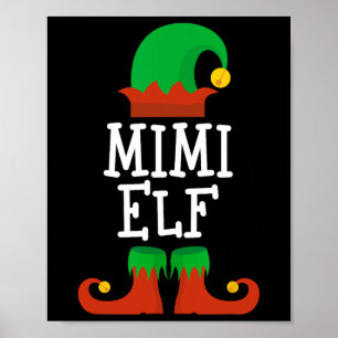 Familie Mimi Elf Weihnachten Matching Pj Pajama X Poster