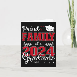 Familie mit 2024 Graduat für Abschluss Karte