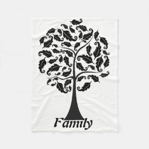 Familie mit Baumentwurf Fleece-Decke Fleecedecke