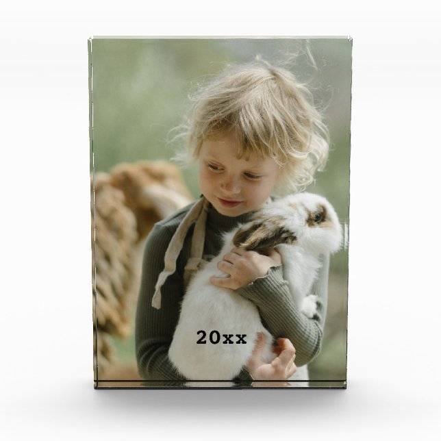 Familie mit Foto für das Jahr (Vorderseite)