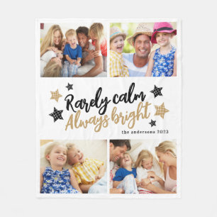 Familie Multi Foto Collage Ruhe hell Fleecedecke