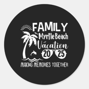 Familie Myrtle Beach 2025 Erinnerungen zusammenbau Runder Aufkleber