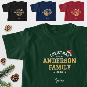 Familie Name Weihnachten Weihnachtsfeiertag Grün G T-Shirt