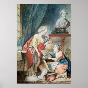 Familie Necker im Jahre 1780 Poster