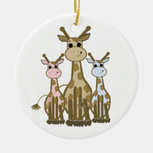 Familie niedlich Cartoon Giraffe Keramikornament
