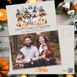 Familie Niedlich Happy Halloween Feiertagspostkarte