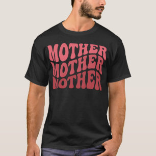 Familie niedlich Pink Mother Wavy T-Shirt