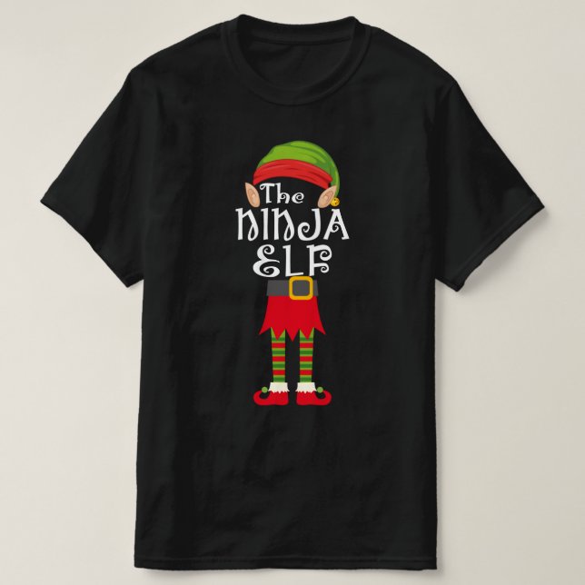 Familie Ninja elf passend Weihnachten T-Shirt (Design vorne)