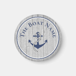 Familie oder Bootsname Navy Anchor Rope Nautic Magnet
