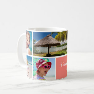 Familie oder Paar Urlaub 5 Foto Keepake, Korallen Kaffeetasse