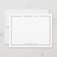 Familie oder Paare Elegante Dark Brown Stationery
