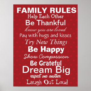 FAMILIE ORDNET, Inspiration für eine glückliche Poster
