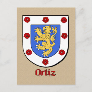 Familie Ortiz Heraldic Shield Postkarte