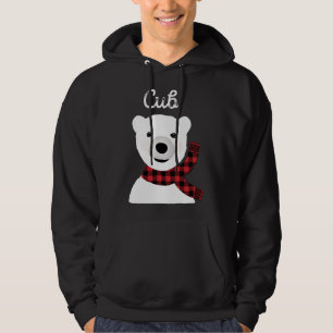 Familie passt Weihnachts Buffalo Kariert Bären Cub Hoodie