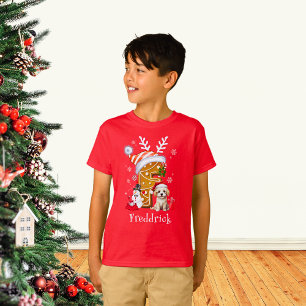 Familie personalisieren Weihnachts-Lebkuchen F Boy T-Shirt