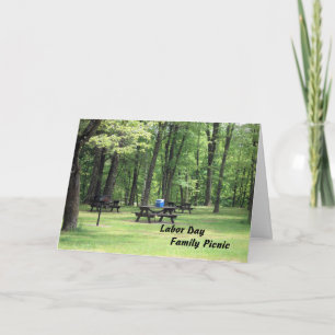 Familie Picnic am Arbeitstag Karte