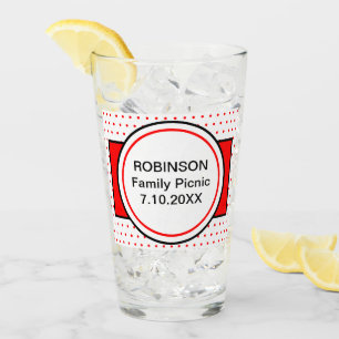 Familie Picnic Red Polka Dots Glas