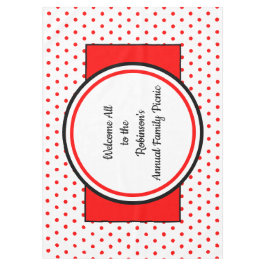 Familie Picnic White Red Polka Dots Tischdecke
