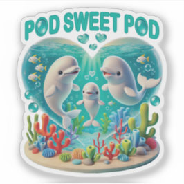 Familie "Pod Sweet Pod" Aufkleber