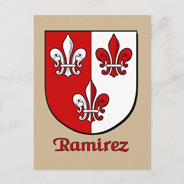 Familie Ramirez Heraldic Shield Postkarte (Vorderseite)