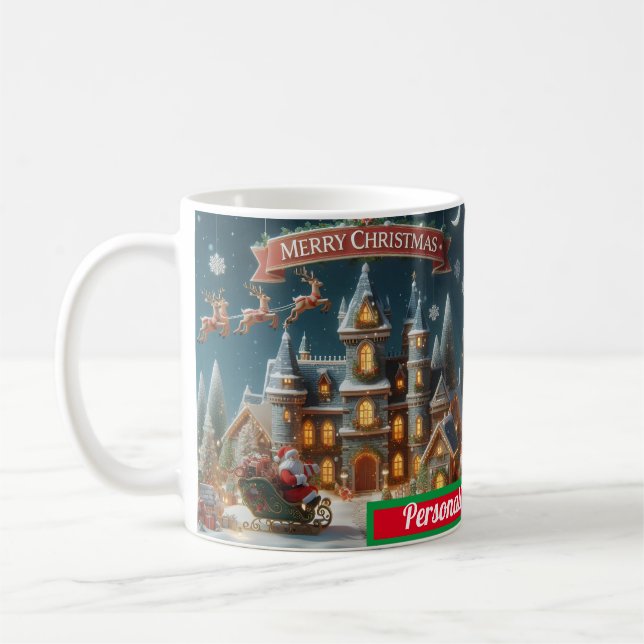 Familie SANTA CLAUS CHRISTMAS COLORFUL Kaffeetasse (Links)