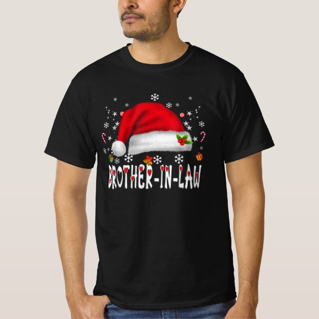 Familie Santa Xmas im Schwiegervater und Pajamas T-Shirt (Vorderseite)