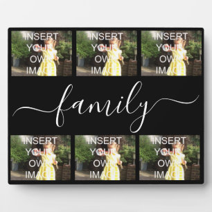 Familie Sechs Foto Collage Geschenk Plaque Fotoplatte