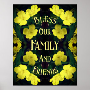 Familie segnen Blume Abstrakt Inspiration Poster