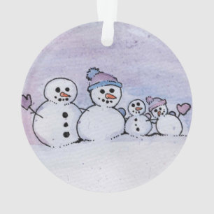 Familie Snowman Ornament