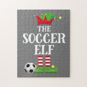 Familie Soccer Elf passt Weihnachtsmannschaft Elf Puzzle