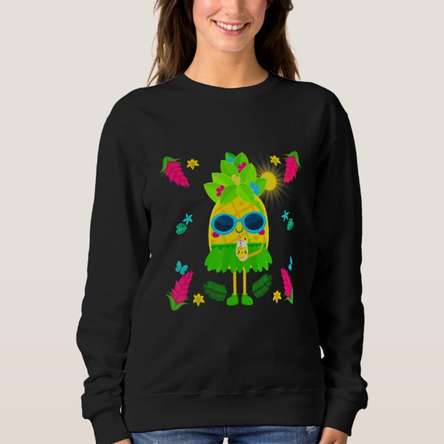 Familie Sommerzeit Sonnenuntergang farbenfrohe Ana Sweatshirt (Vorderseite)