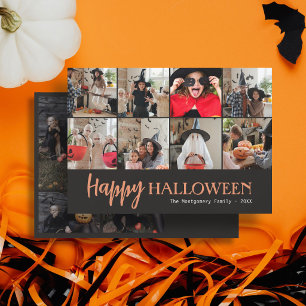 Familie Süße Schrift Happy Halloween 12 Foto Schwa Karte