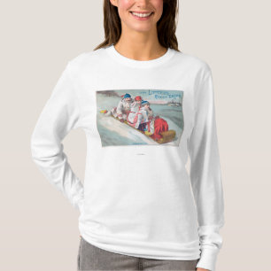 Familie Tobogganing und Anwendung von Lutted T-Shirt