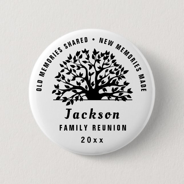 Familie Tree Wiedersehen Souvenir Geschenke Runde Button (Vorderseite)