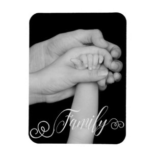 FAMILIE Typografie-Foto-Überlagerung Magnet