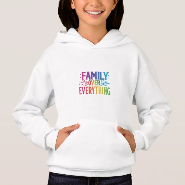 Familie über alles Hoodie (Vorderseite)
