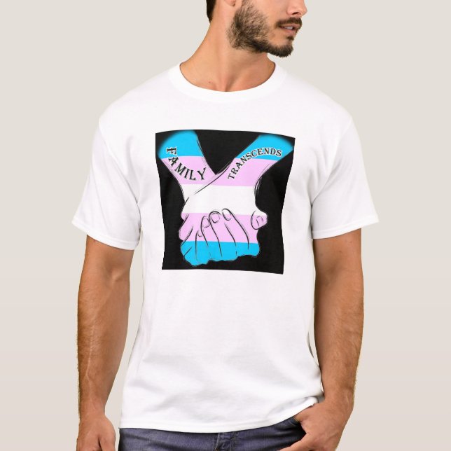 Familie überschreitet Logo-T-Shirt (Schwarzes) T-Shirt (Vorderseite)